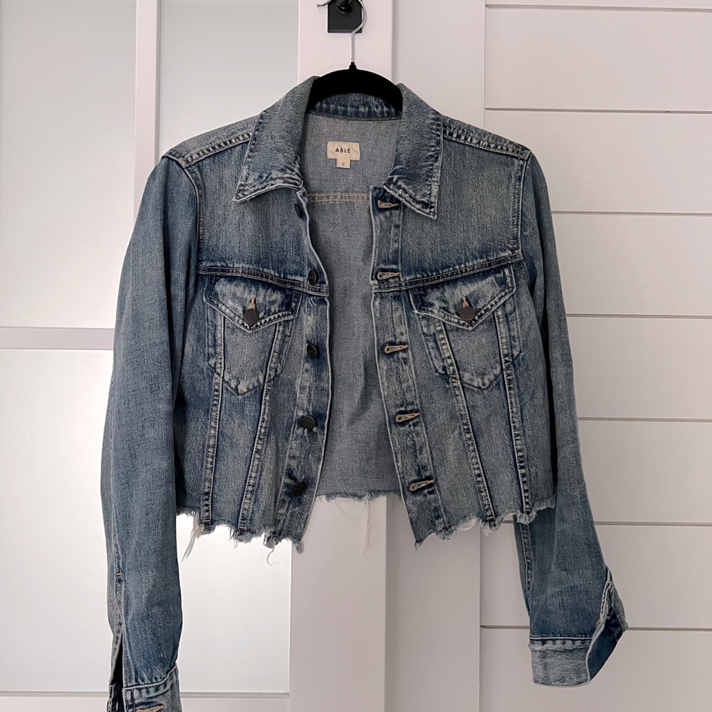 Able Cropped Denim Jacket / Naibi Wash / S